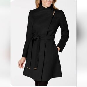 Michael Kors Asymmetrical Belted Coat